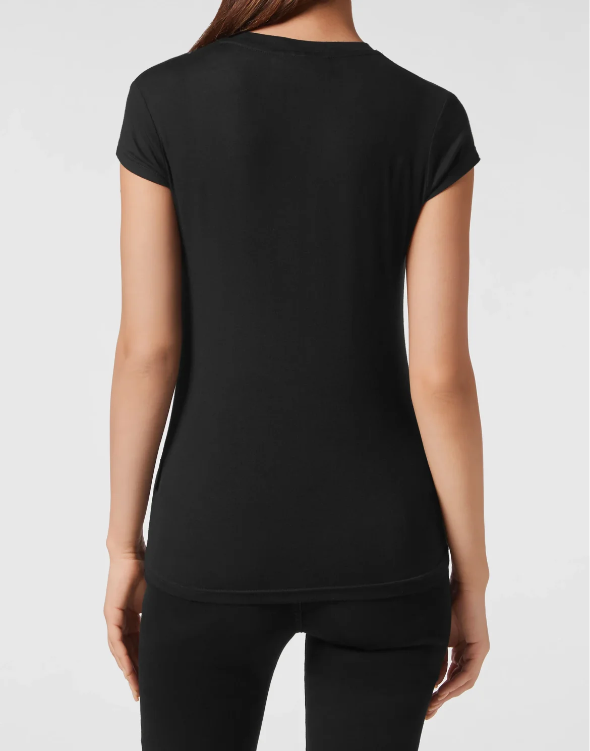 T-shirt Round Neck Sexy Pure Fit Hexagon, цвет: Черный
