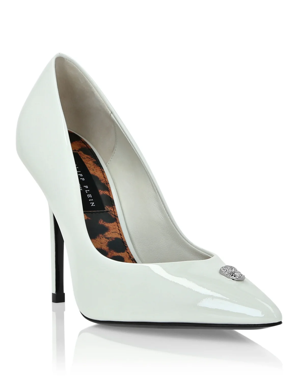 Patent Leather Decollete Hi-Heels Crystal Skull, цвет: Бежевый