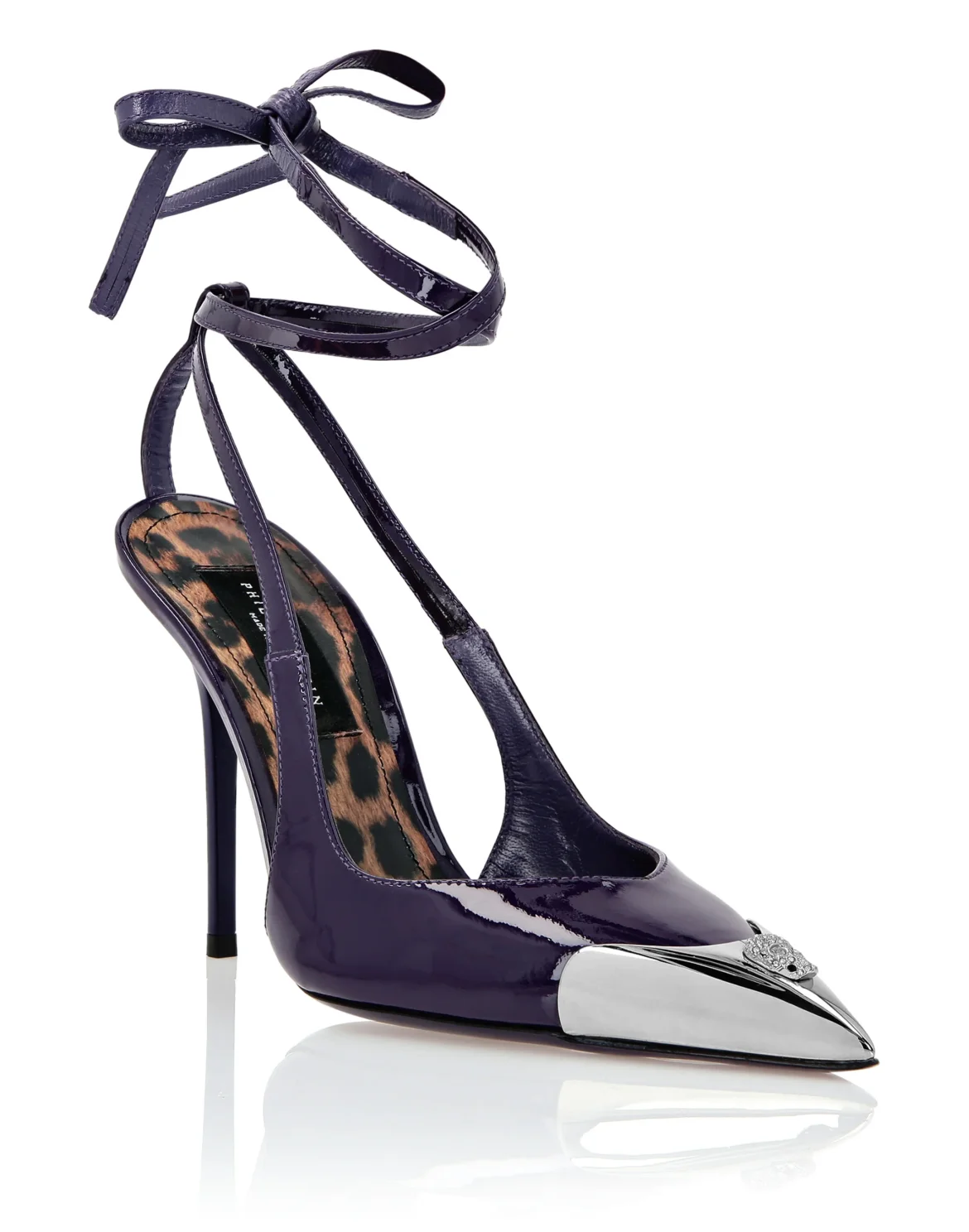 Patent Leather Decollete Hi-Heels Crystal Skull, цвет: Фиолетовый