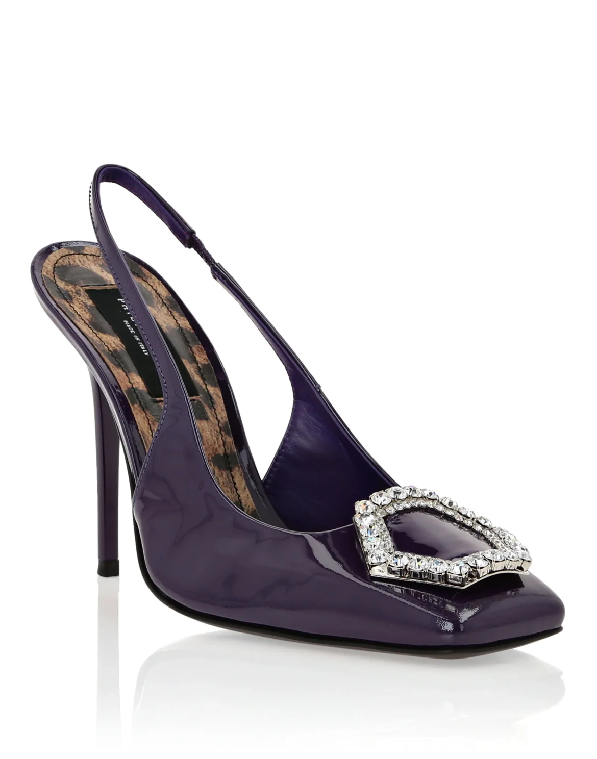 Patent Leather Decollete Hi-Heels Crystal Hexagon, цвет: Фиолетовый