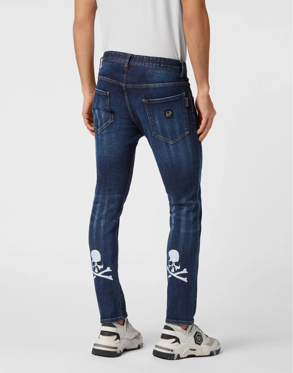 Skinny Trousers Skull, цвет: Синий