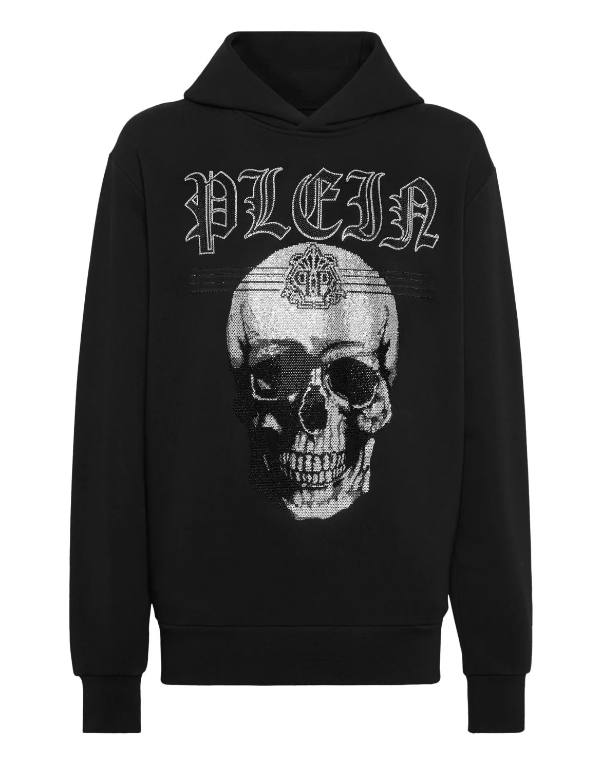 Hoodie Sweatshirt Skull Strass, цвет: Черный