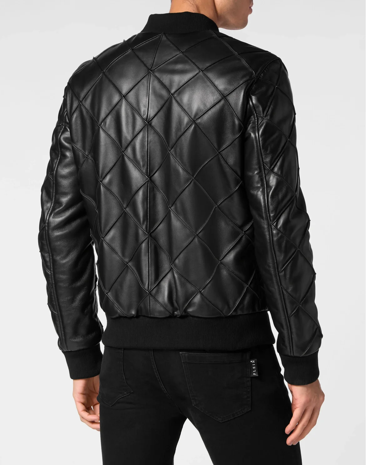 Leather Bomber Jacket, цвет: Черный