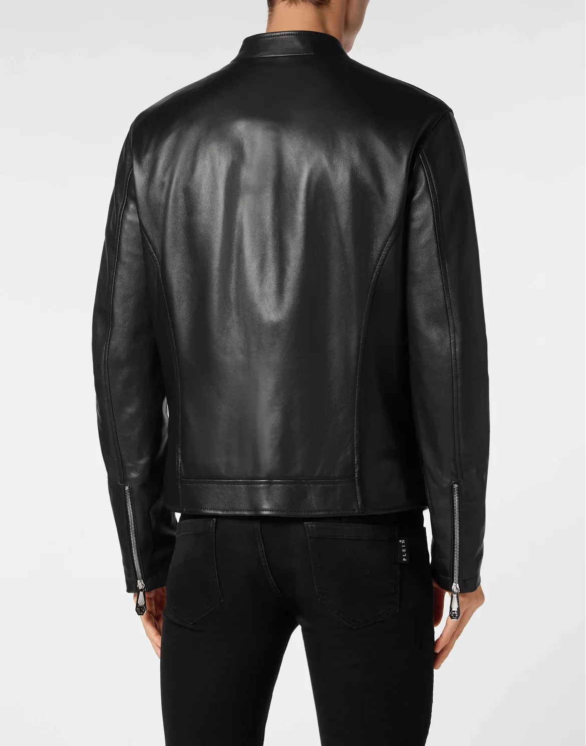 Basic Leather Moto Jacket, цвет: Черный