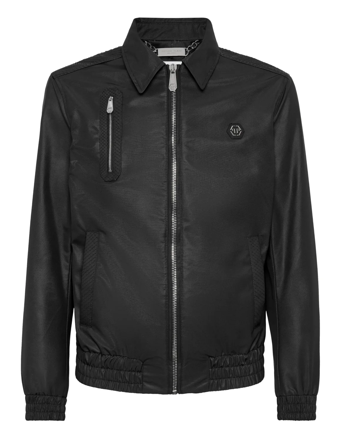 Nylon Jacket with Elaphe, цвет: Черный