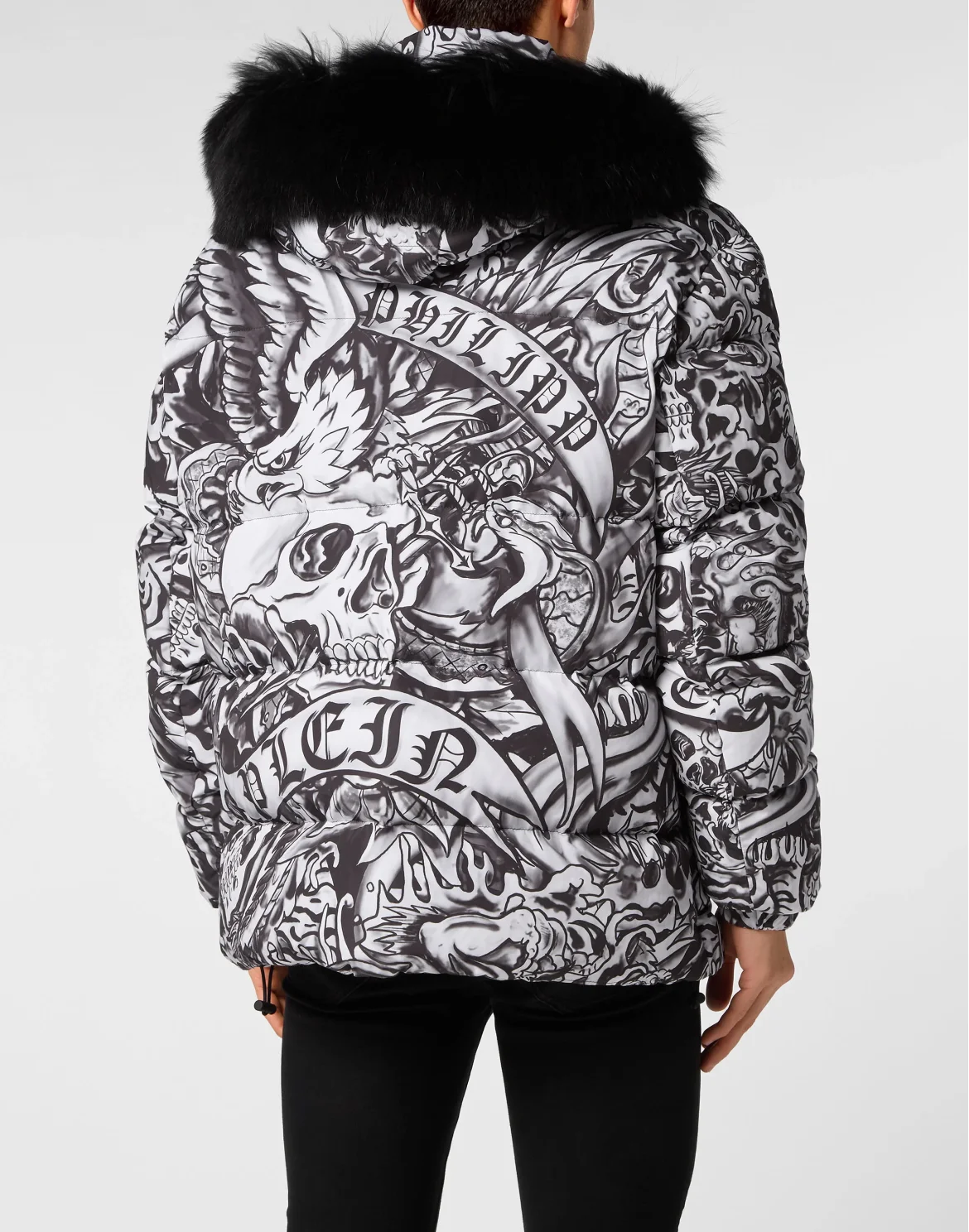 Nylon Down Jacket Tattoo, цвет: Черный
