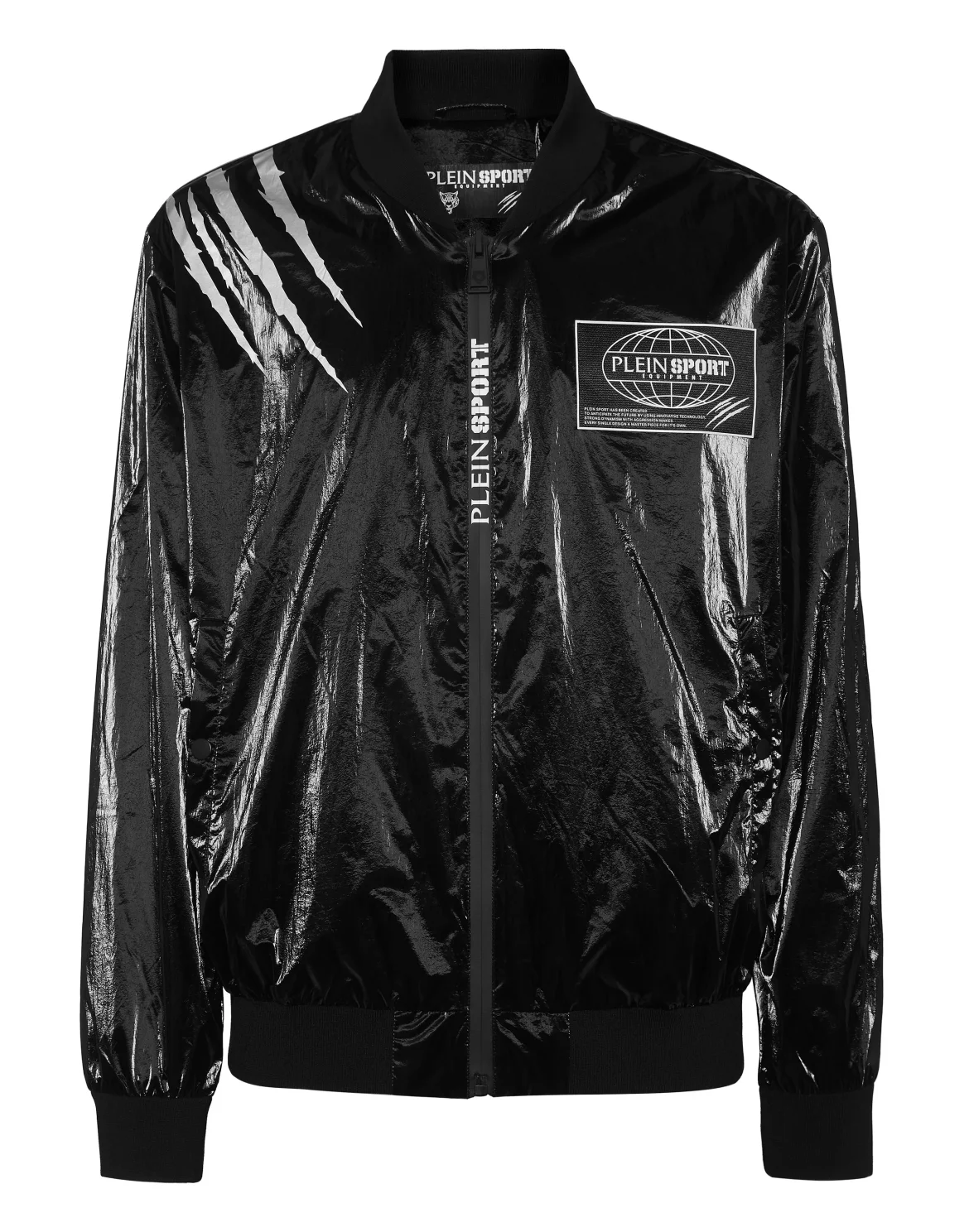 Nylon Crease Bomber Jacket, цвет: Черный