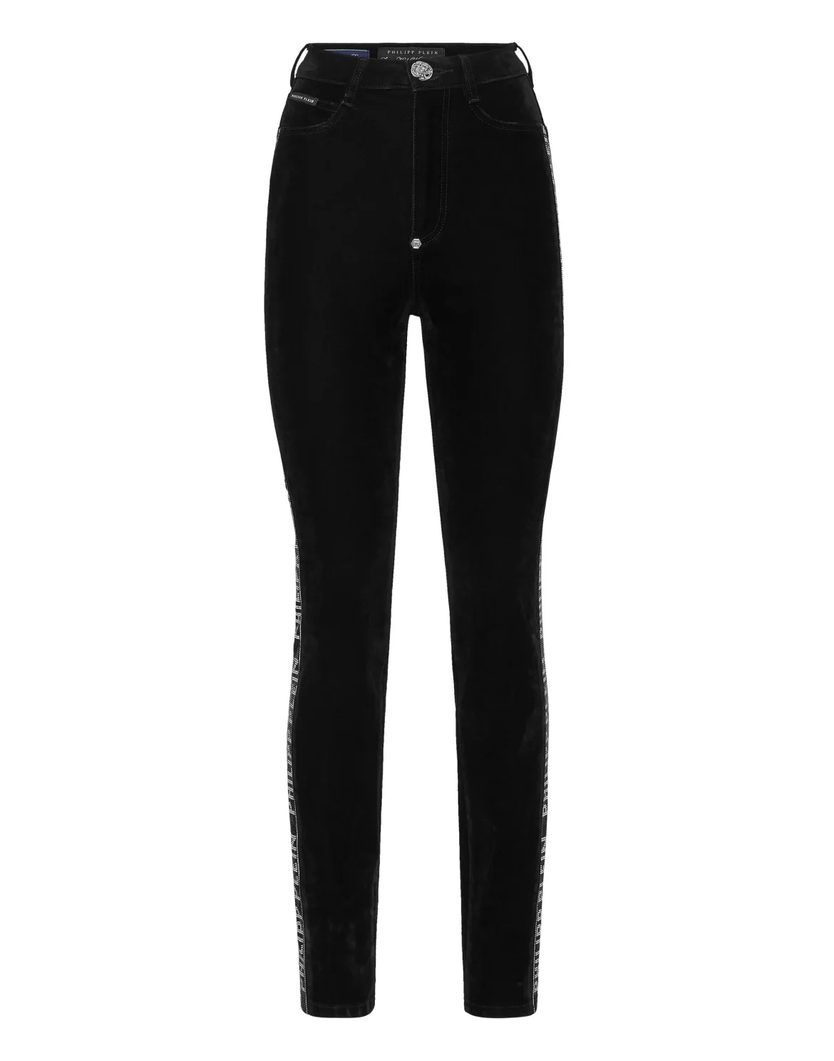 Super High Waist Jegging Crystal Plein, цвет: Черный