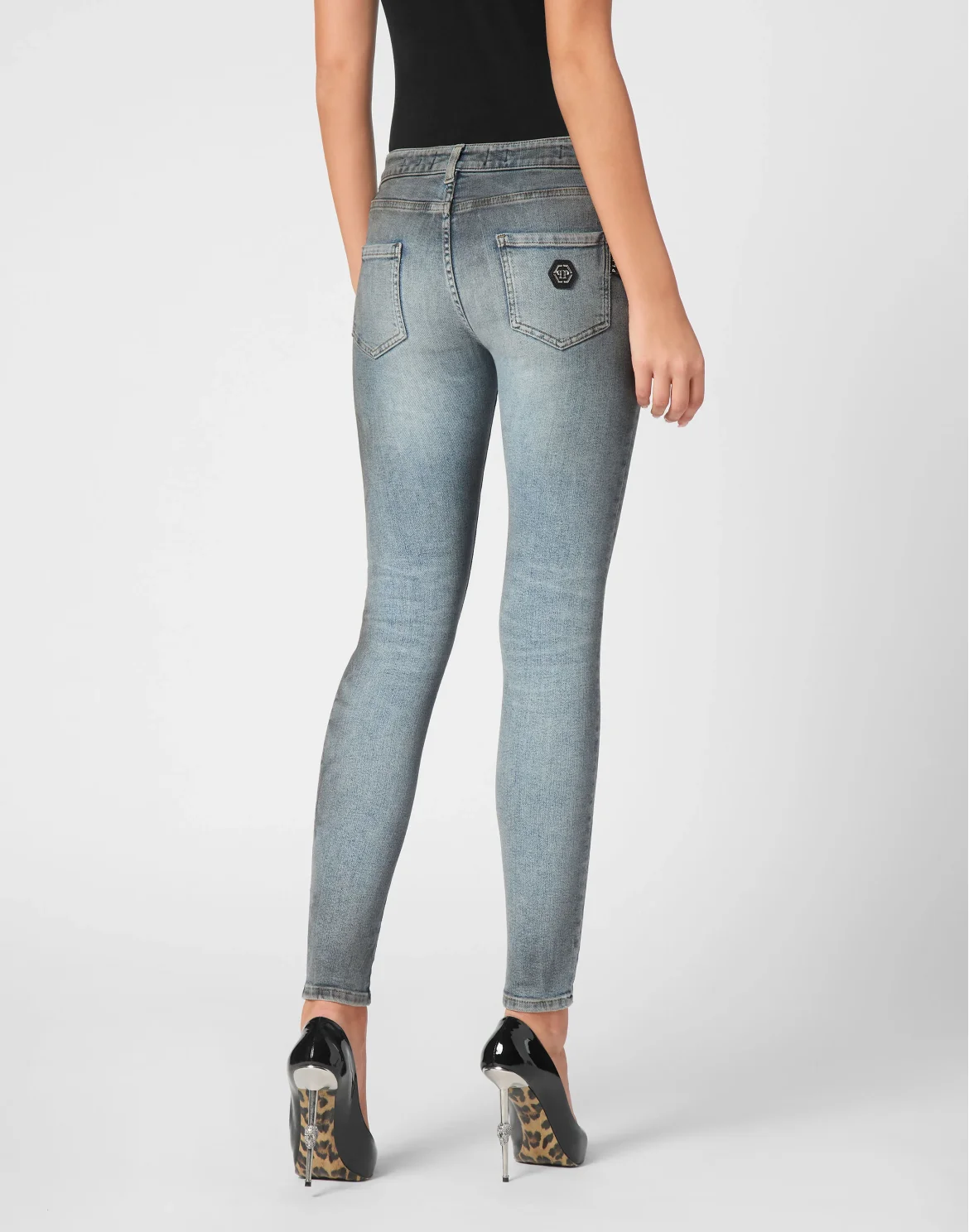 Denim Jeggings Heart, цвет: Серый