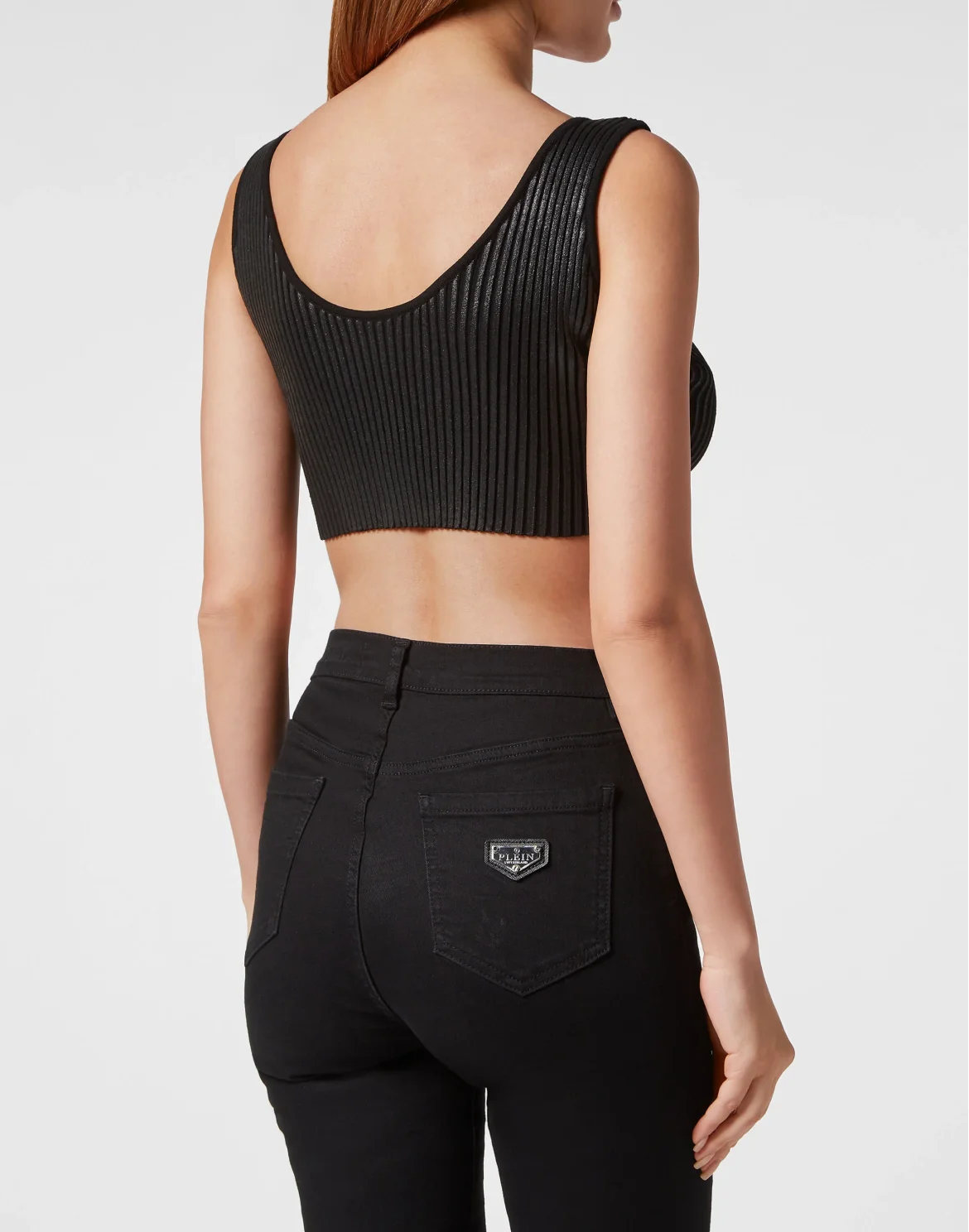 Coated Knit Top, цвет: Черный