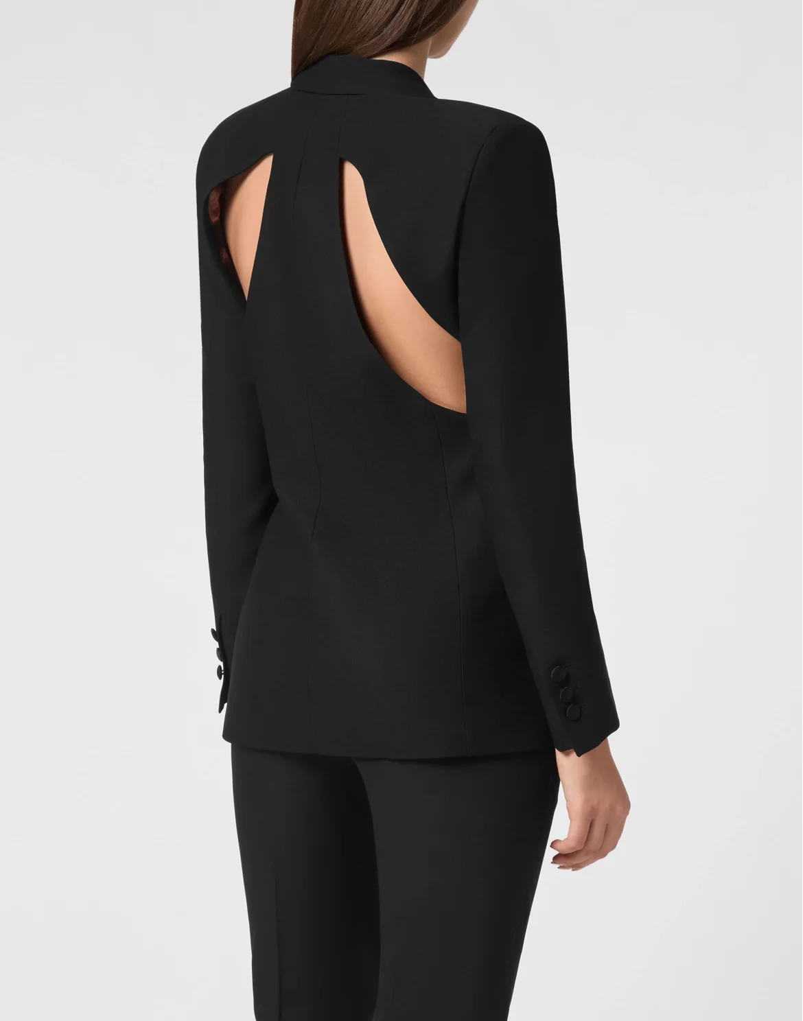 Envers Satin Cutting Fitted Blazer, цвет: Черный