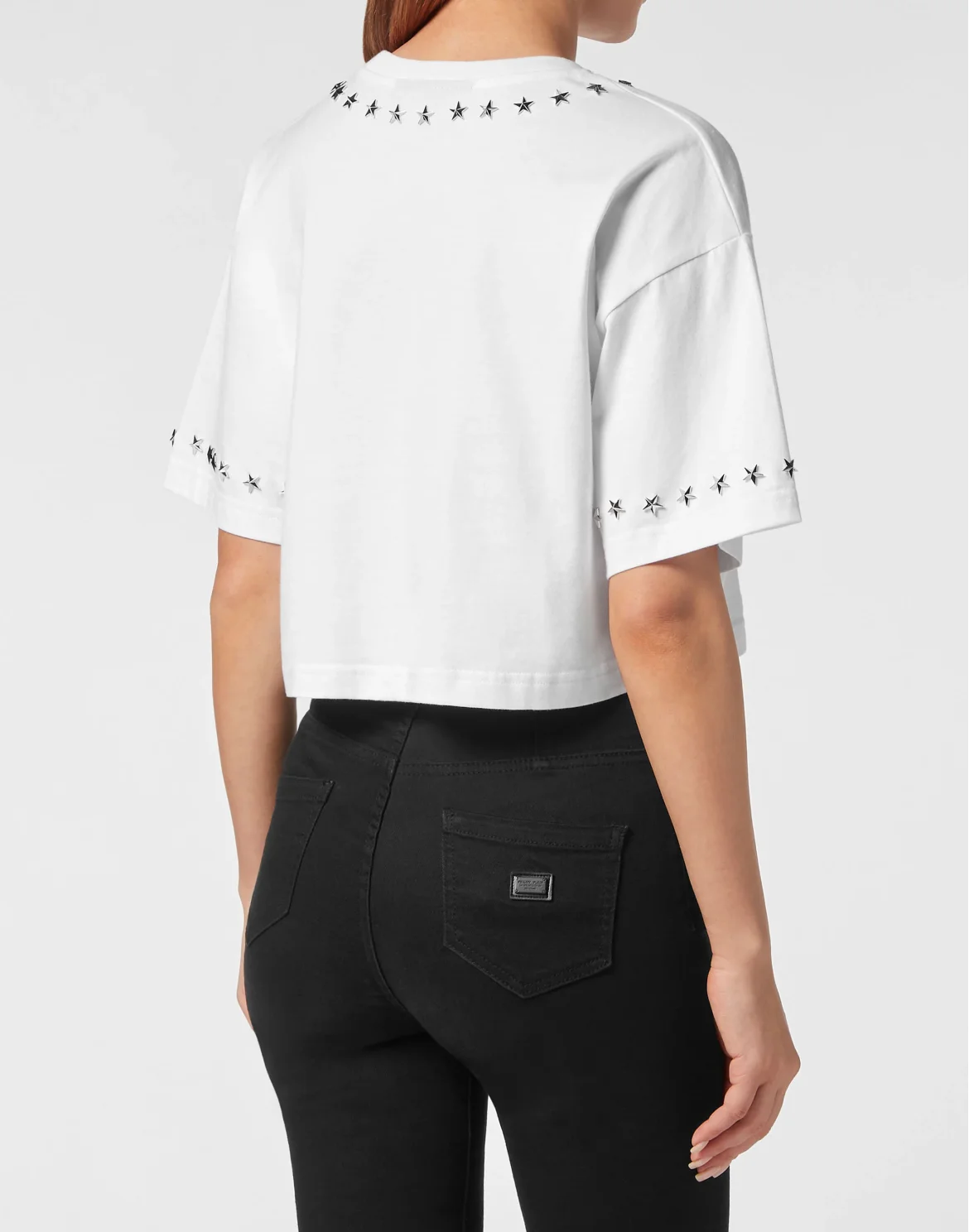 Cropped T-shirt Stars, цвет: Белый