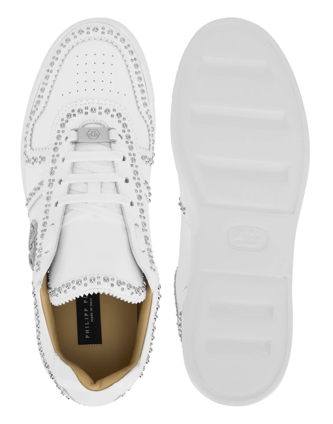 Leather Lo- Top Sneakers, цвет: Белый
