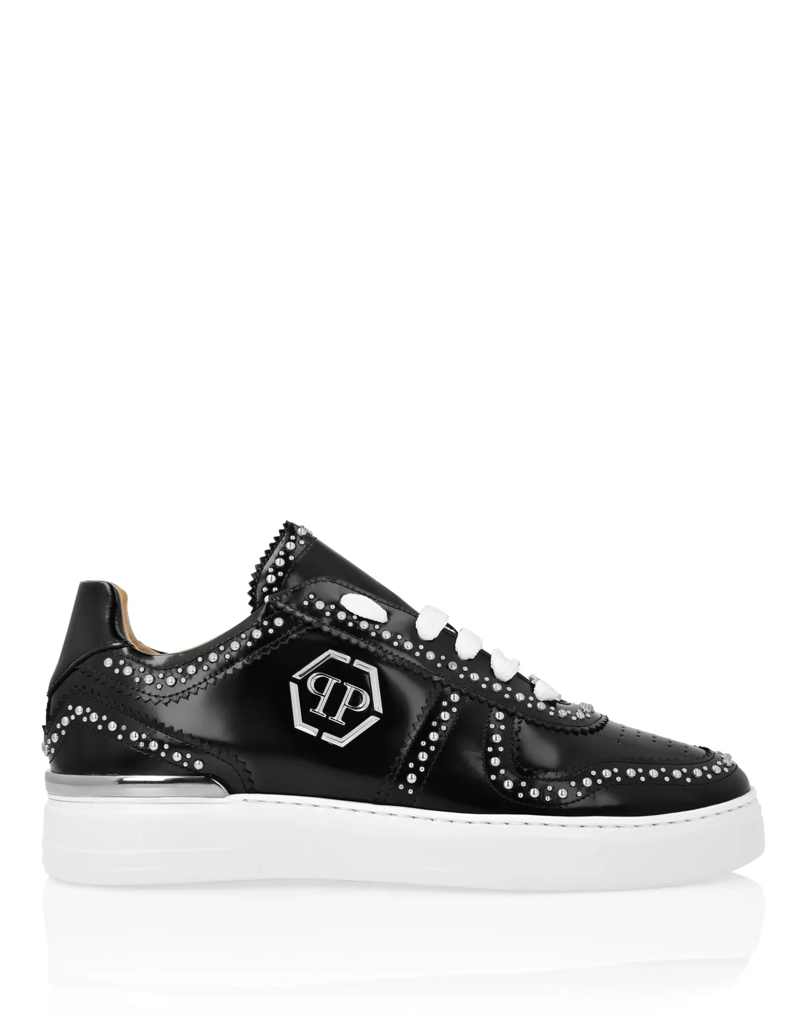 Leather Lo- Top Sneakers, цвет: Черный