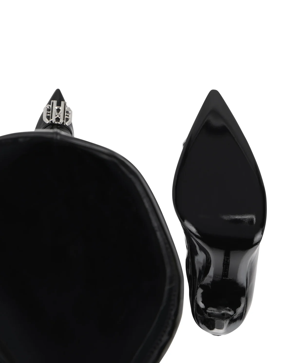 Latex High Plein Heels Overknees  Boots Gothic Plein, цвет: Черный