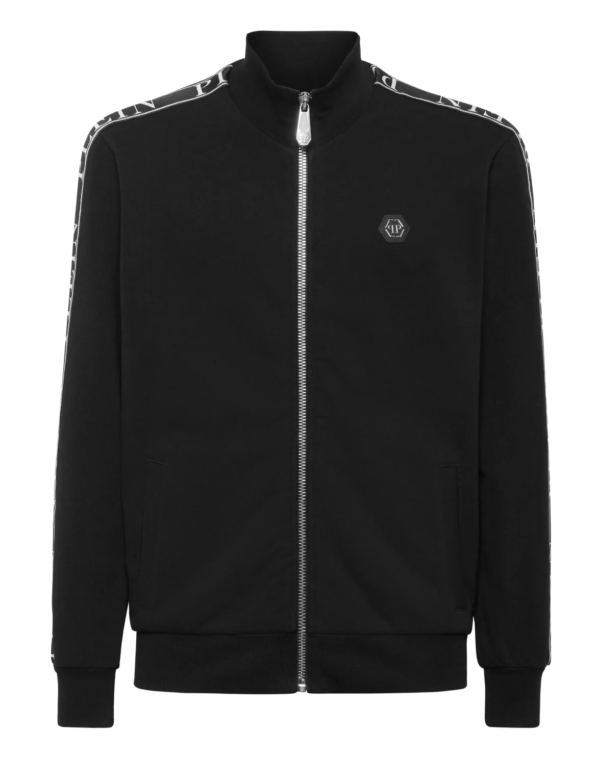 Fleece Tracksuit Jacket Plein Tape, цвет: Черный