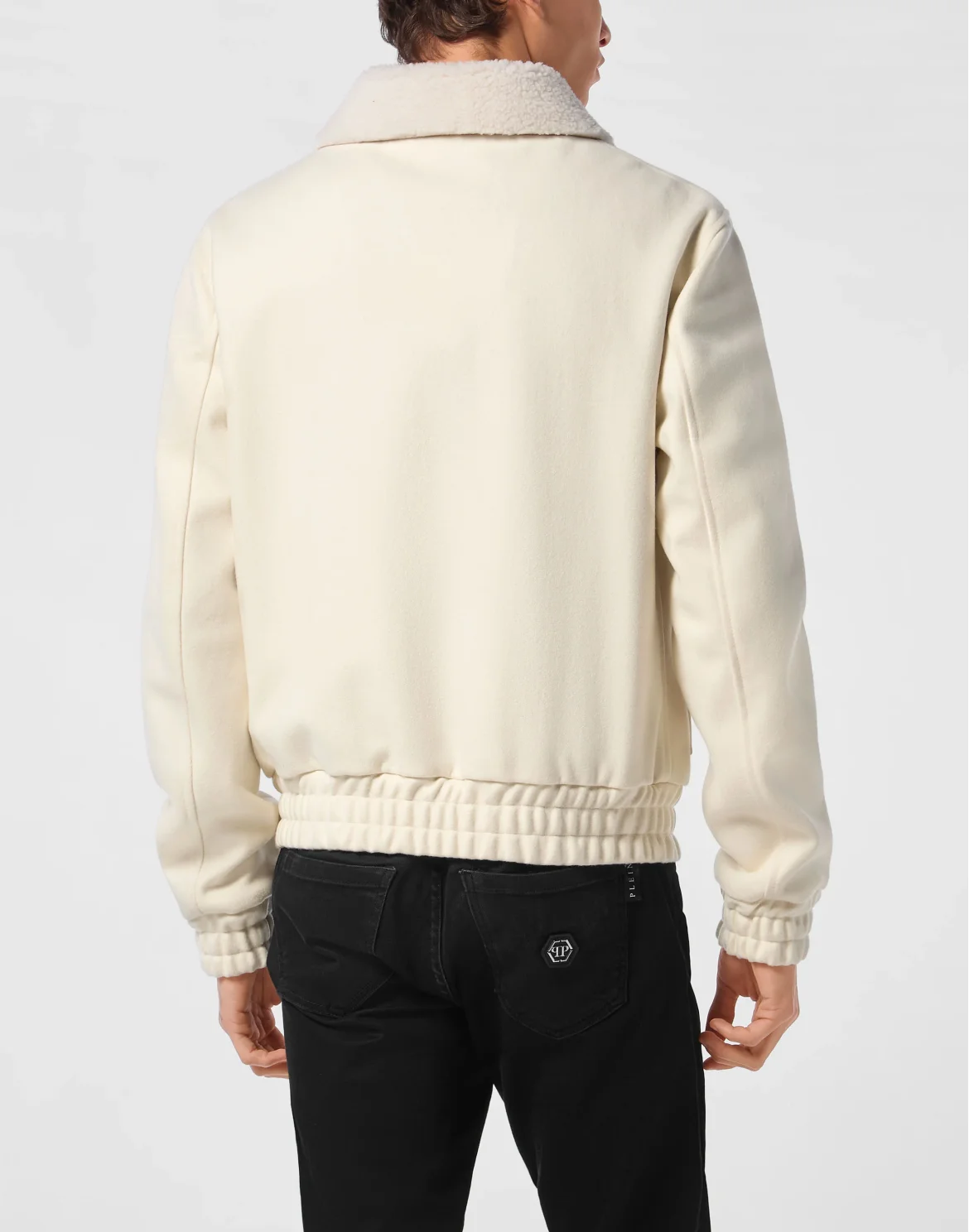 Wool Aviator Jacket With Shirling Cape, цвет: Бежевый