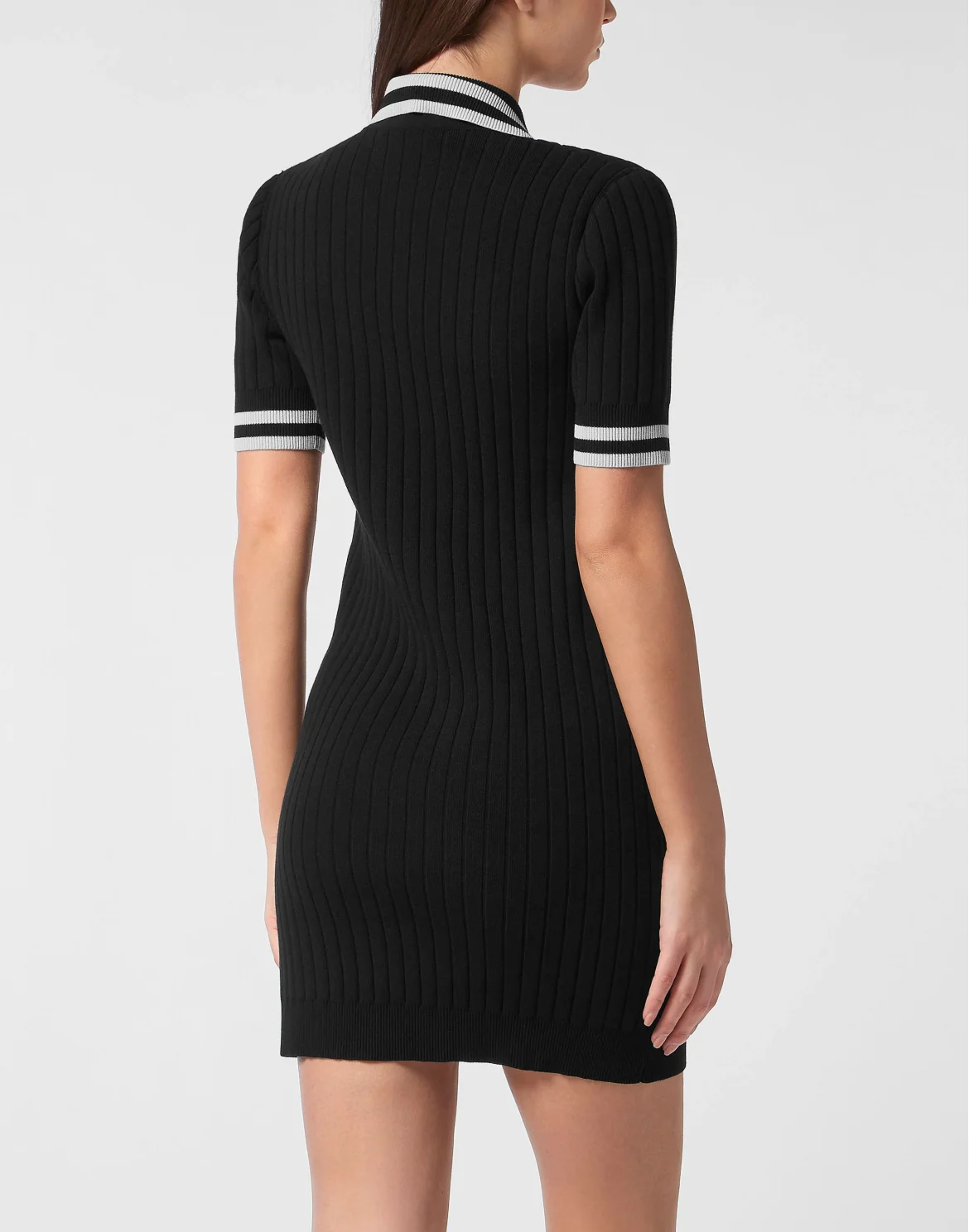 Knit Polo Dress, цвет: Черный