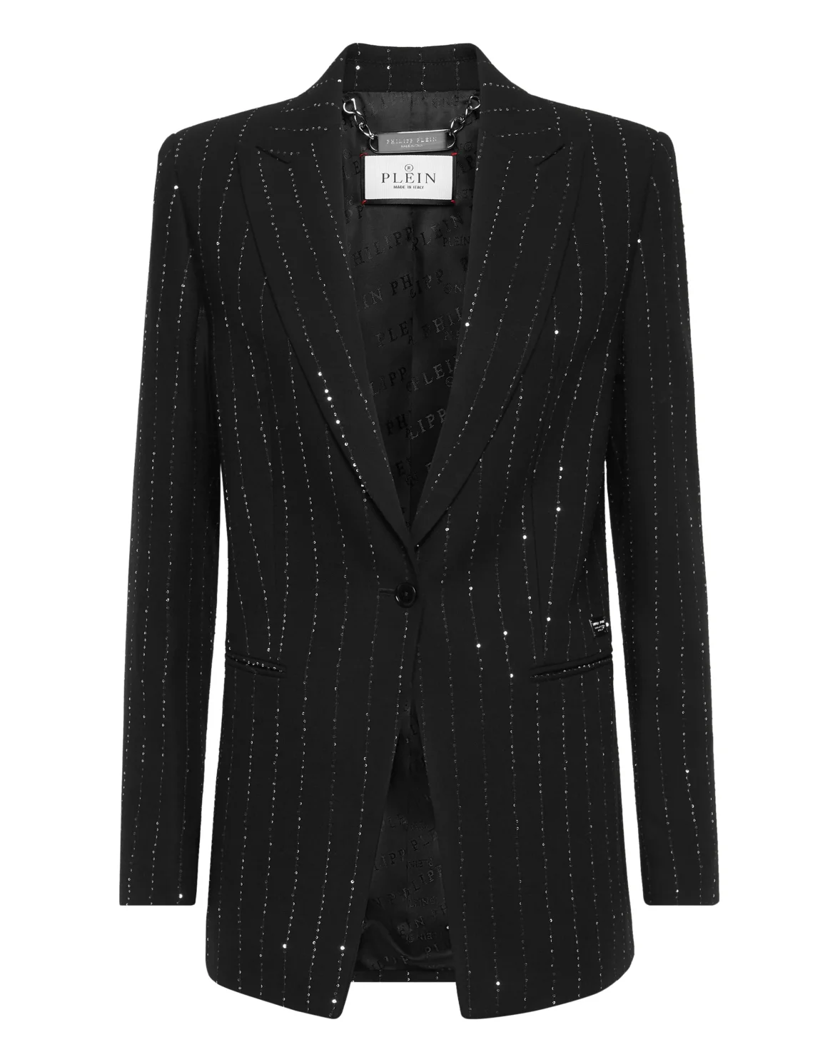 Paillettes Boyfriend Fit Blazer, цвет: Черный