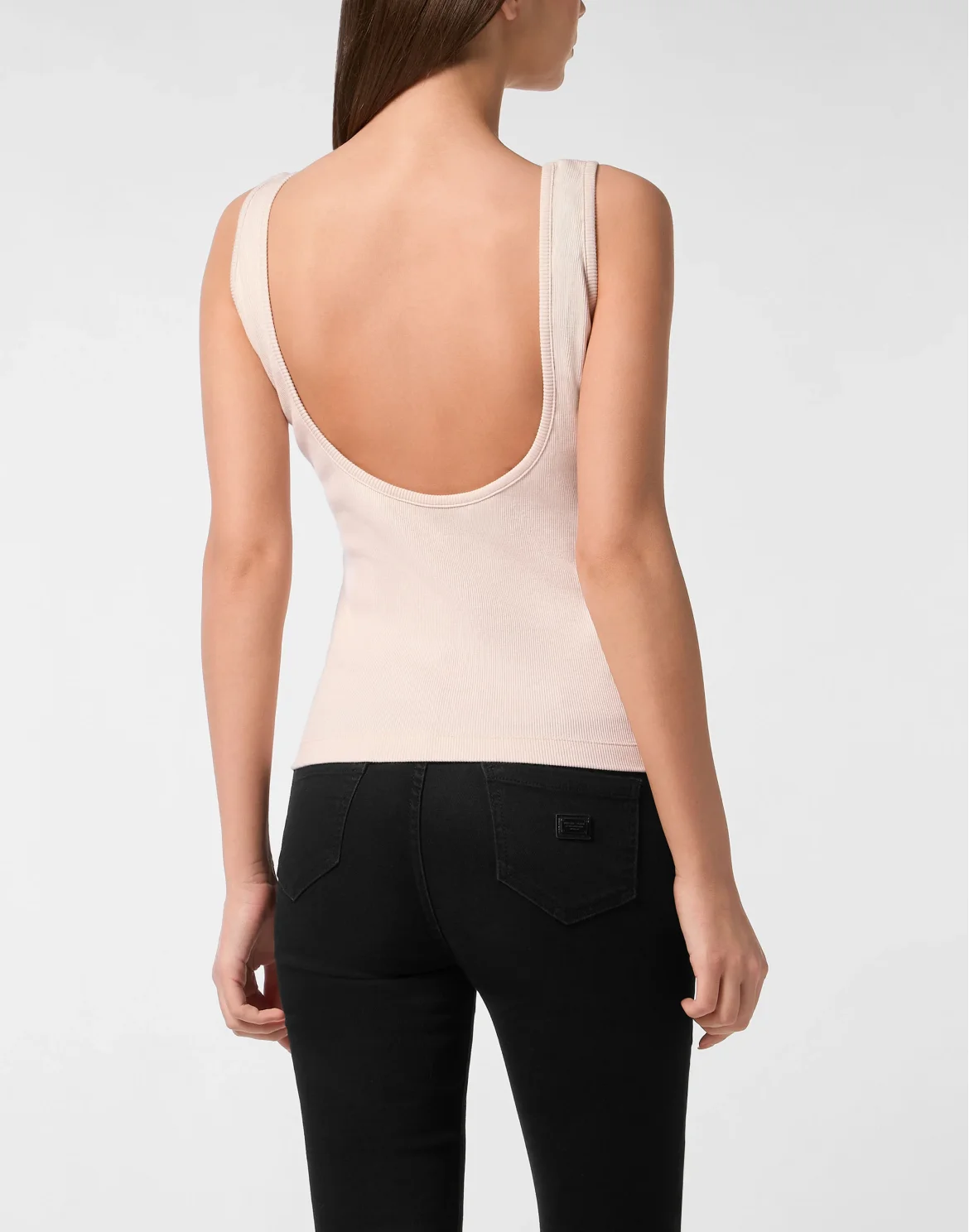 Rib Tank Top Stones Wash Hexagon, цвет: Бежевый
