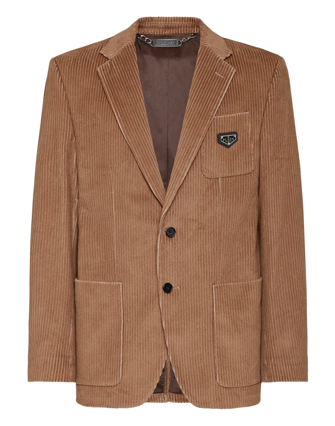 Corduroy Blazer Gigolò Fit Iconic Plein, цвет: Бежевый