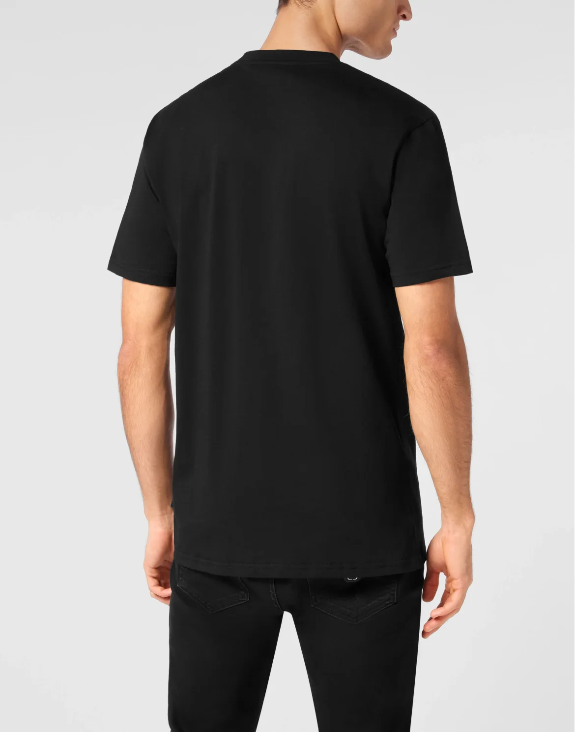 Round Neck T-Shirt Skull, цвет: Черный