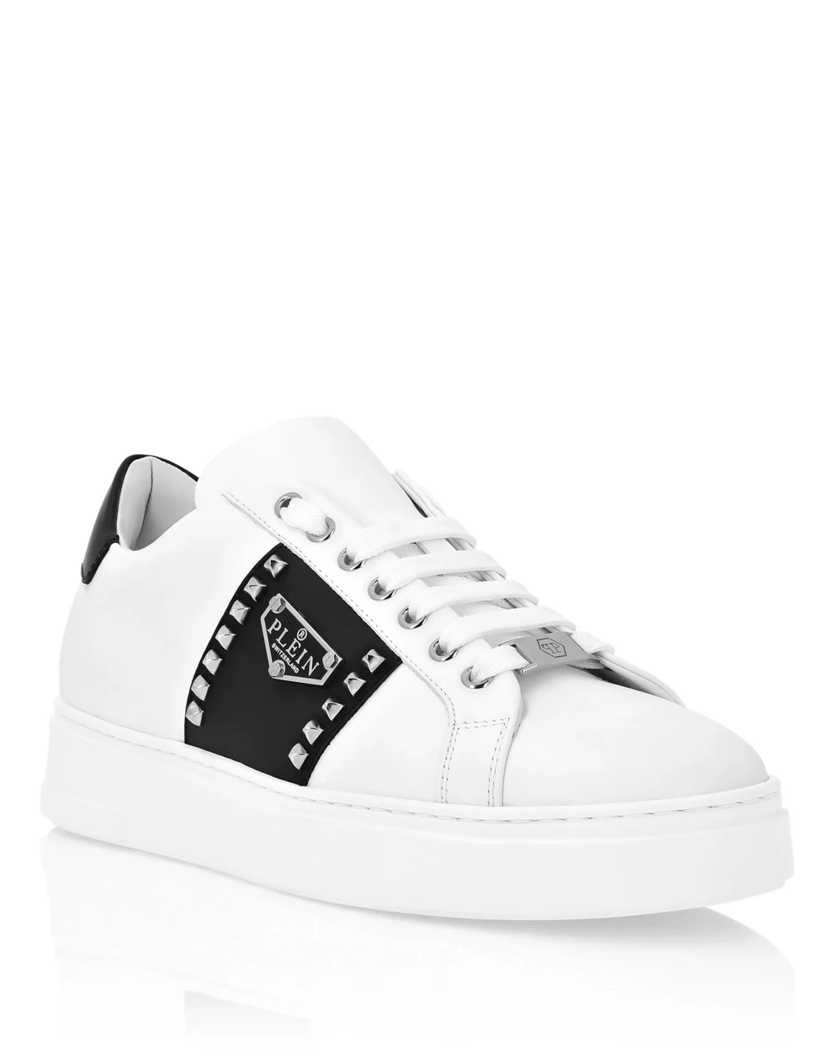 Nappa Leather Lo-Top Sneakers Hexagon, цвет: Белый