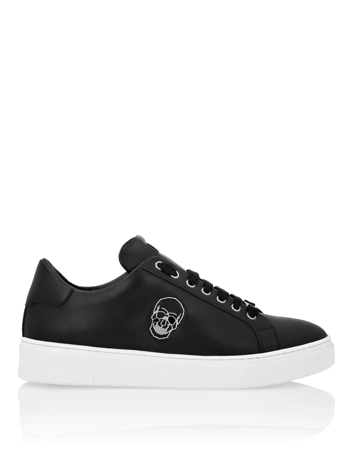Nappa Leather Lo-Top Sneakers Skull, цвет: Белый
