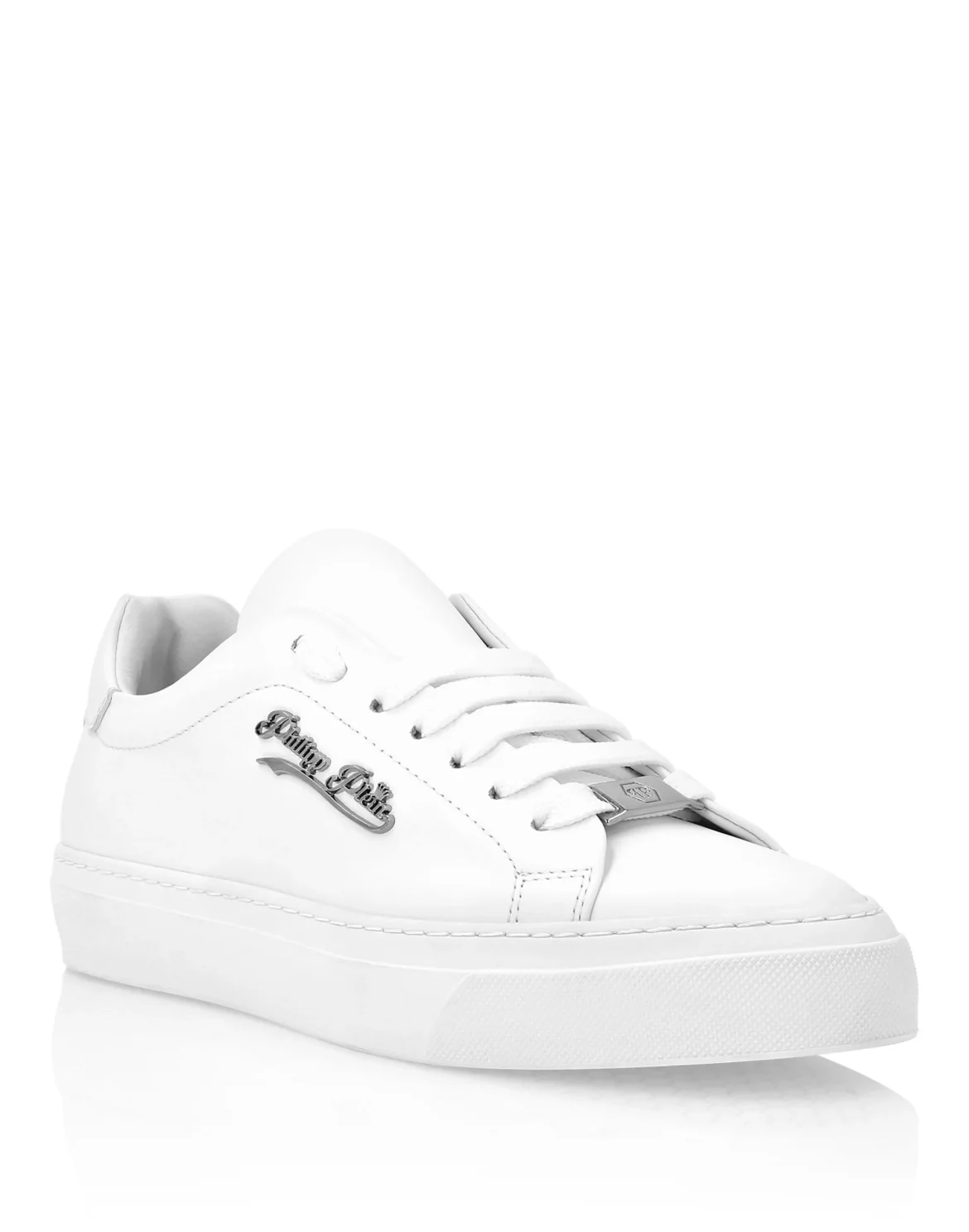 Nappa Leather Lo-Top Sneakers Signature, цвет: Белый