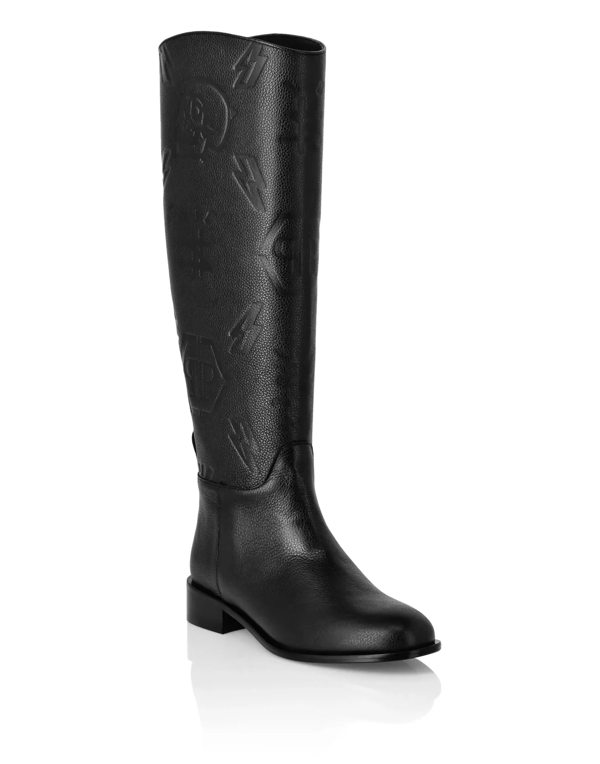 Leather Lo-Heels Mid Boots Monogram, цвет: Черный