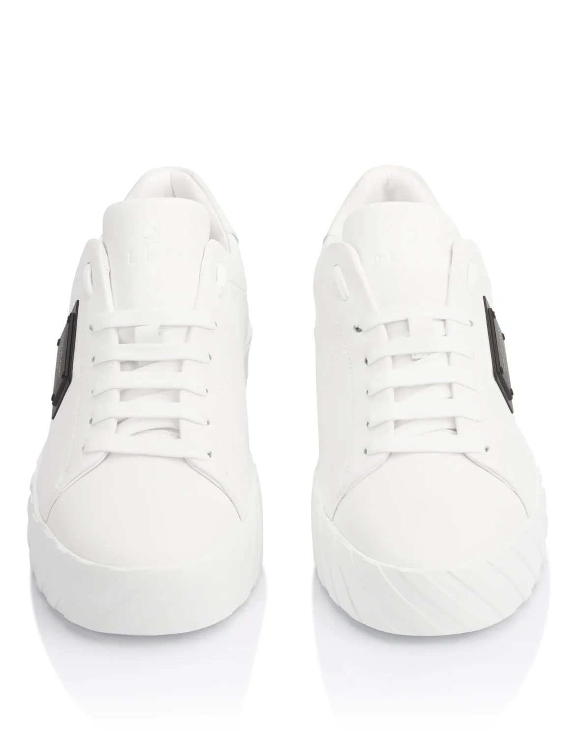 Nappa Leather Low-Top Sneakers Placca, цвет: Белый