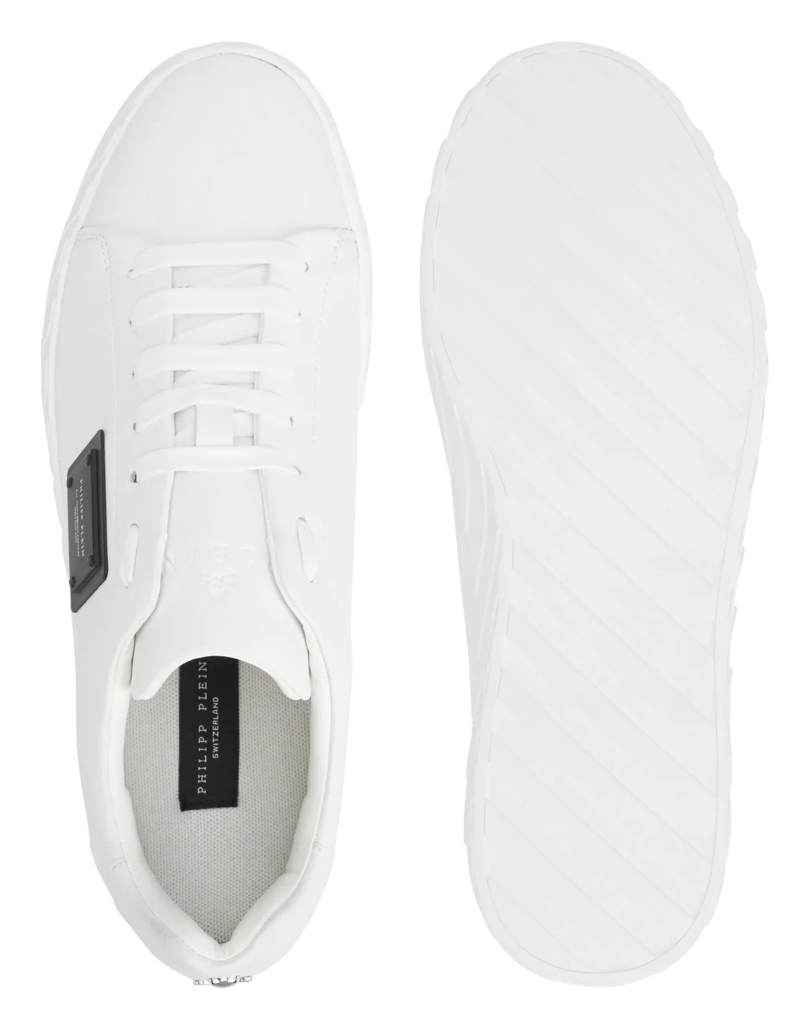 Nappa Leather Low-Top Sneakers Placca, цвет: Белый