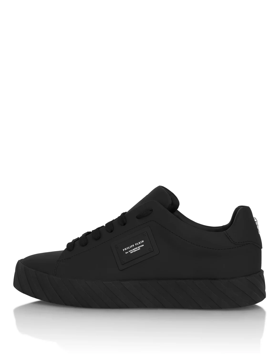 Nappa Leather Low-Top Sneakers Placca, цвет: Черный