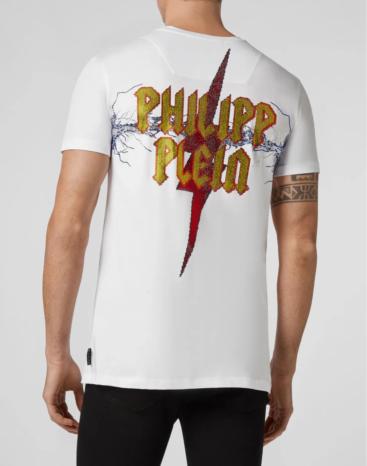 T-shirt Round Neck SS Skull crystal, цвет: Белый