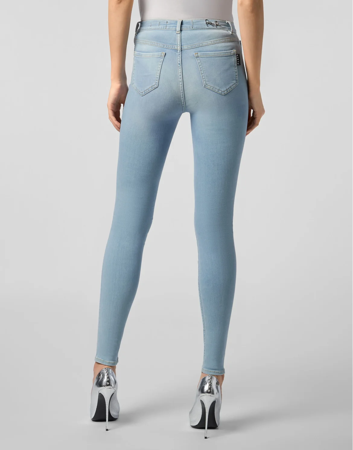 High Waist Jegging Destroyed, цвет: Голубой