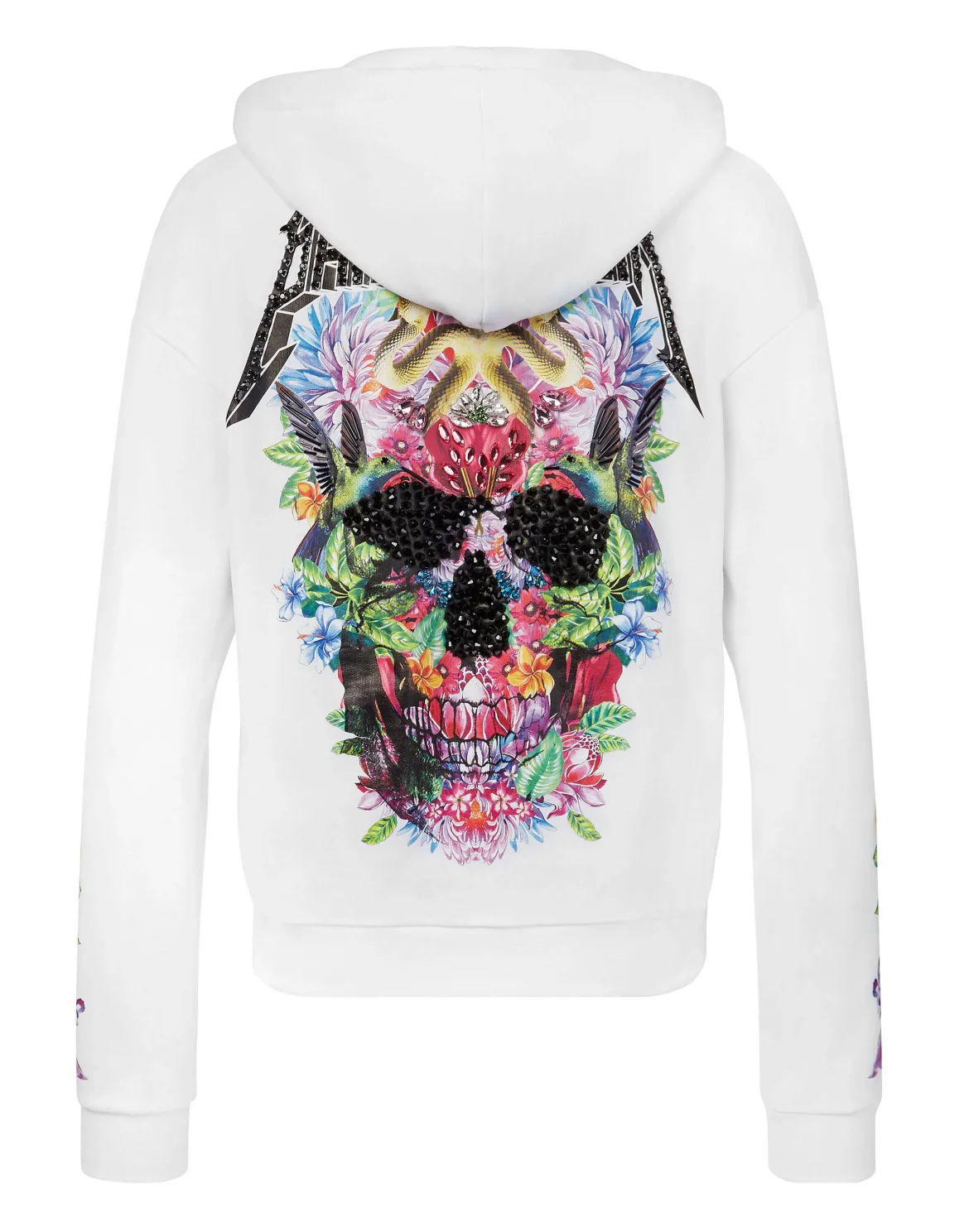 Hoodie Sweatjacket Flowers, цвет: Белый