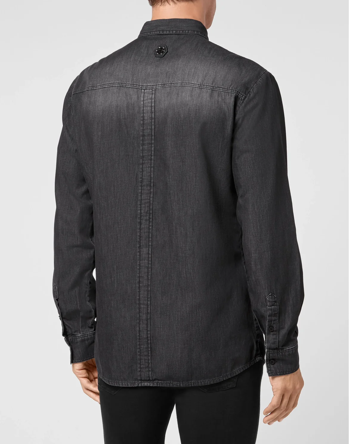 Denim Shirt Ls, цвет: Серый