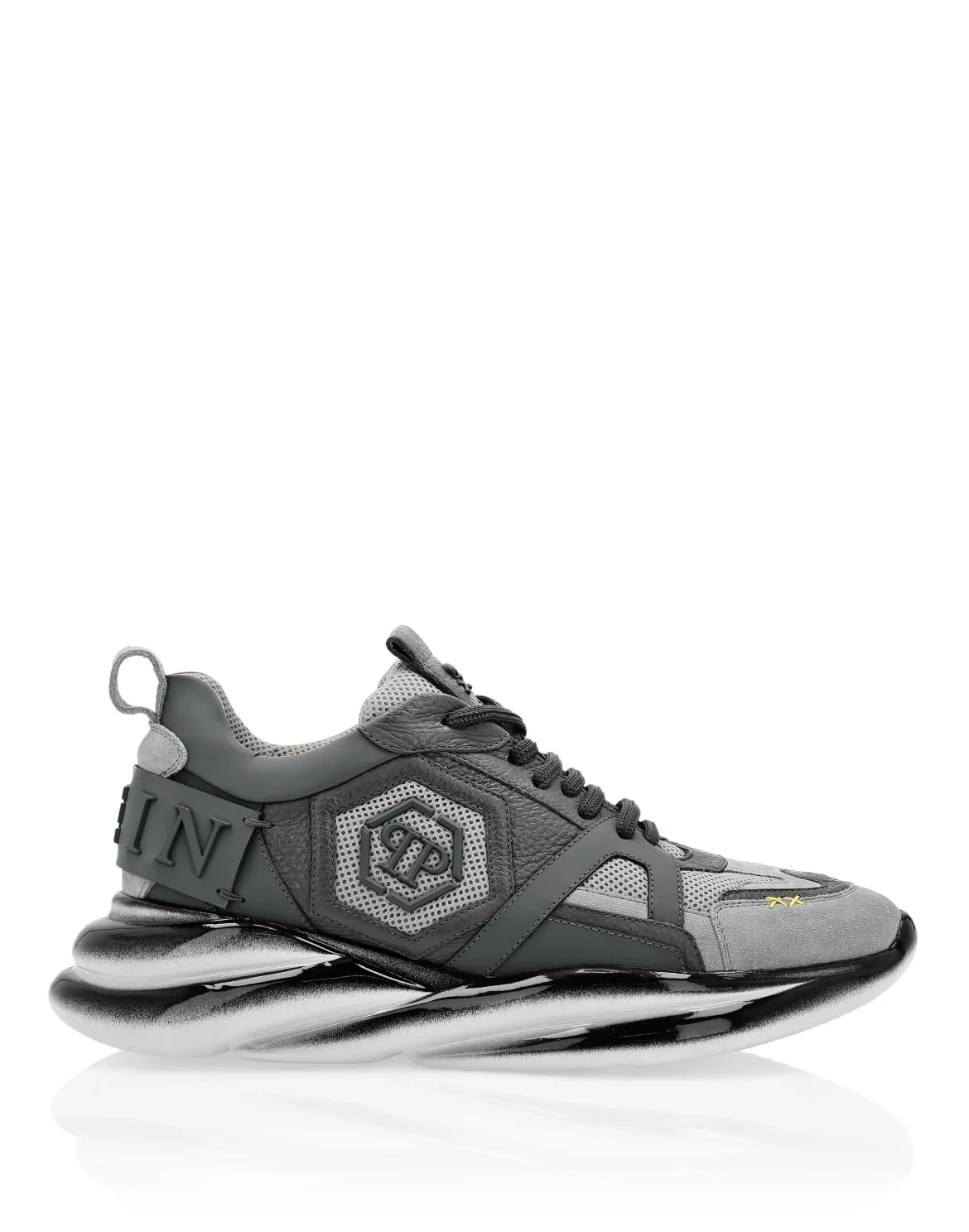 Runner mix materials Plein Hurricane, цвет: Серый