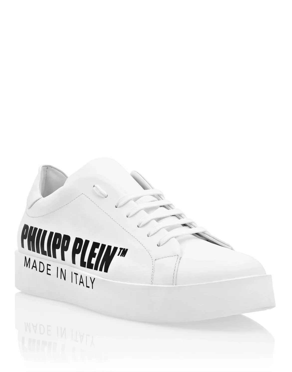 Leather Lo-Top Sneakers Philipp Plein TM, цвет: Белый