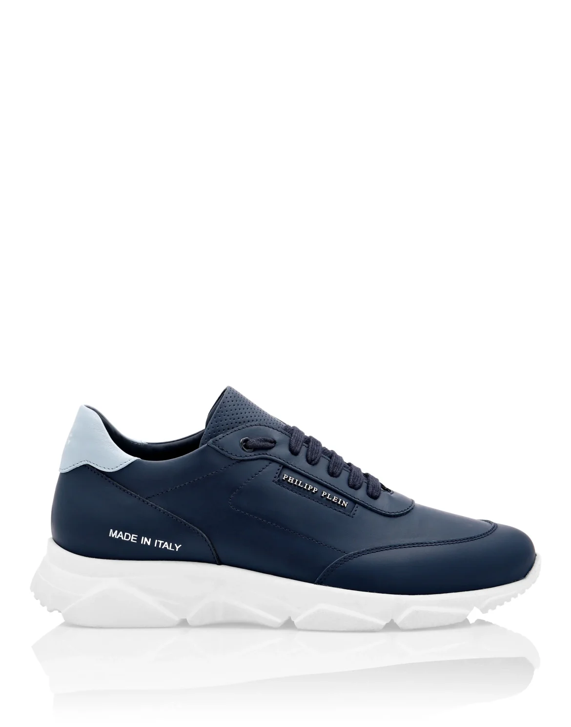 Leather Lo-Top Sneakers Philipp Plein TM, цвет: Синий