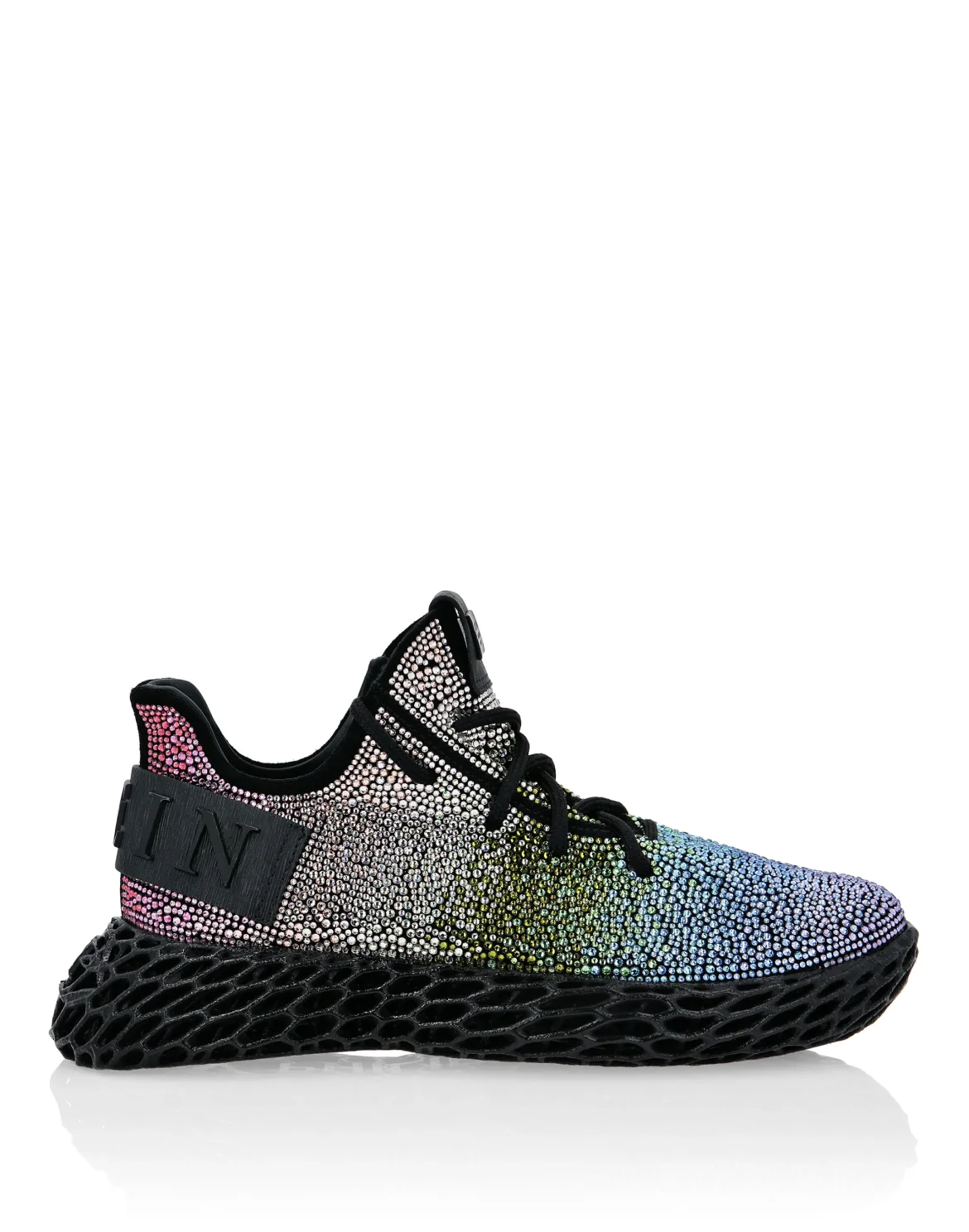 RUNNER SNEAKERS $KELETON SUEDE WITH STRASS, цвет: Мультиколор
