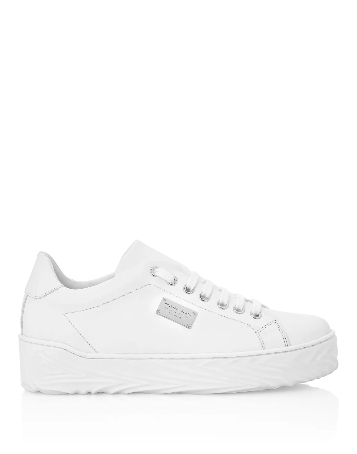 Leather Lo-Top Sneakers Philipp Plein TM, цвет: Белый