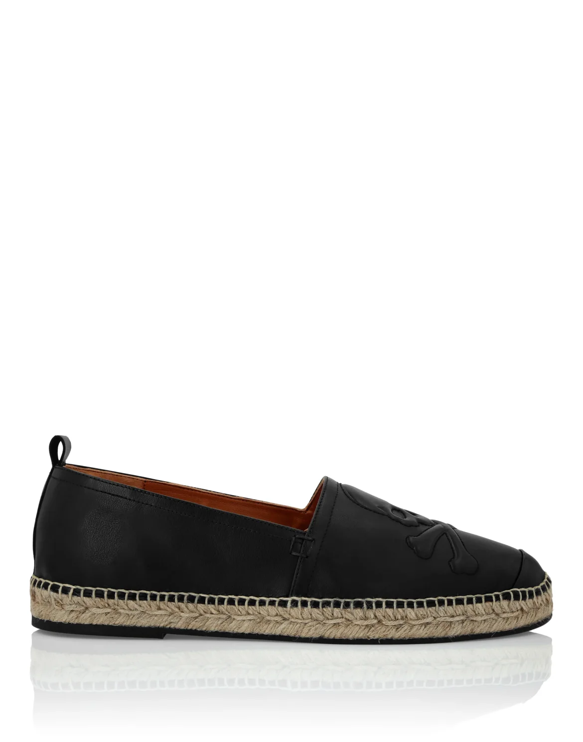 Leather Espadrillas Skull, цвет: Черный