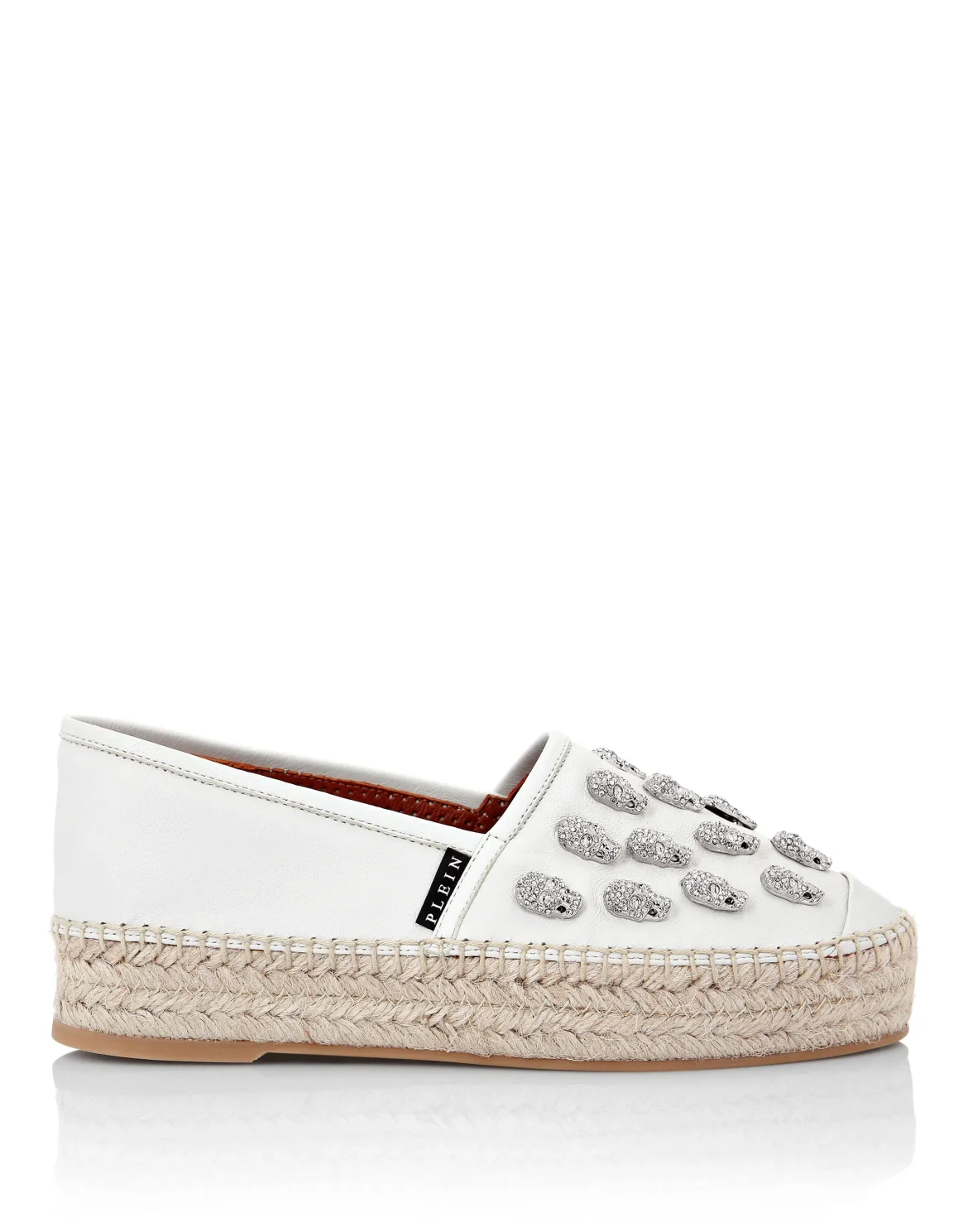 Leather Espadrillas Skull, цвет: Белый