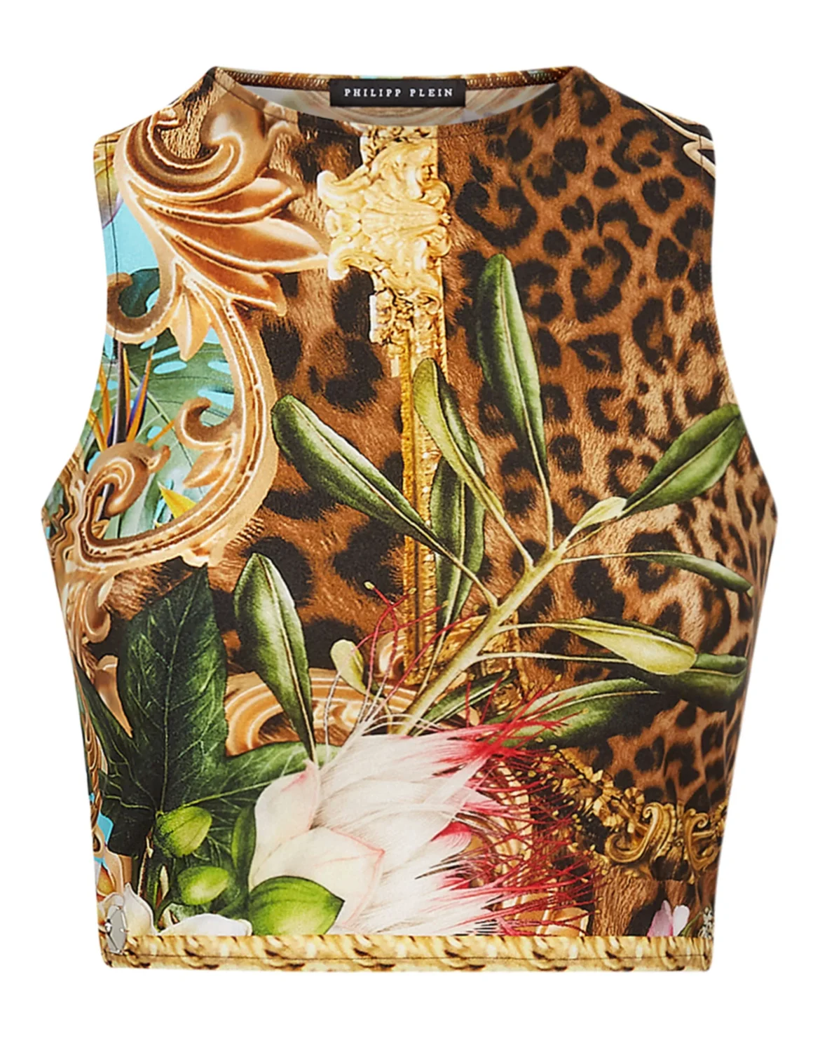 Crop Top Baroque Flowers, цвет: Мультиколор