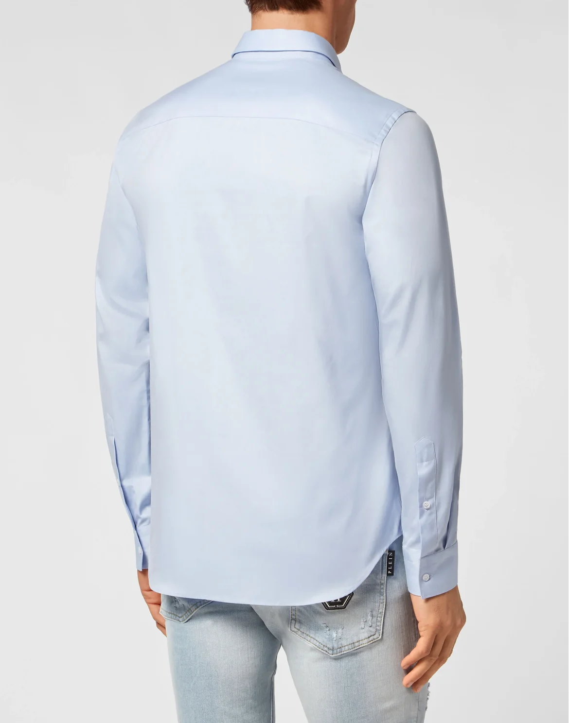 Shirt Sugar Daddy Cut LS Skull, цвет: Голубой