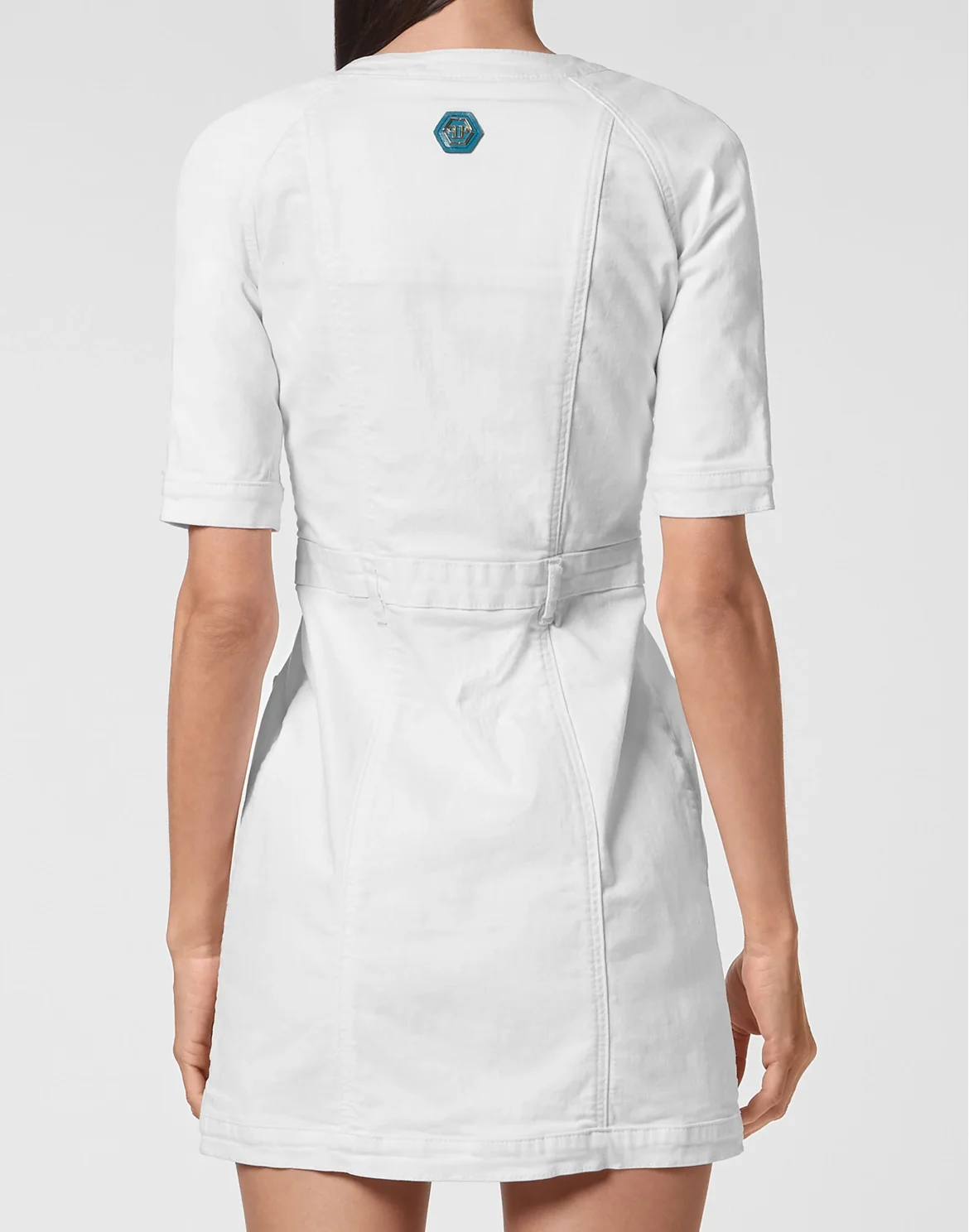 Denim Cargo Dress, цвет: Белый