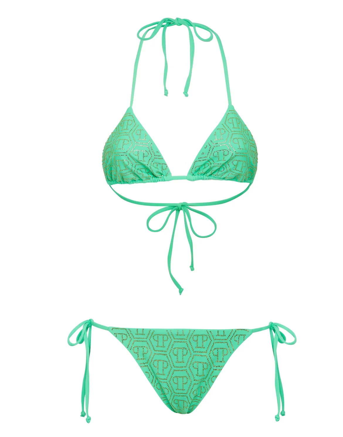 Bikini Monogram with Crystals, цвет: Зеленый