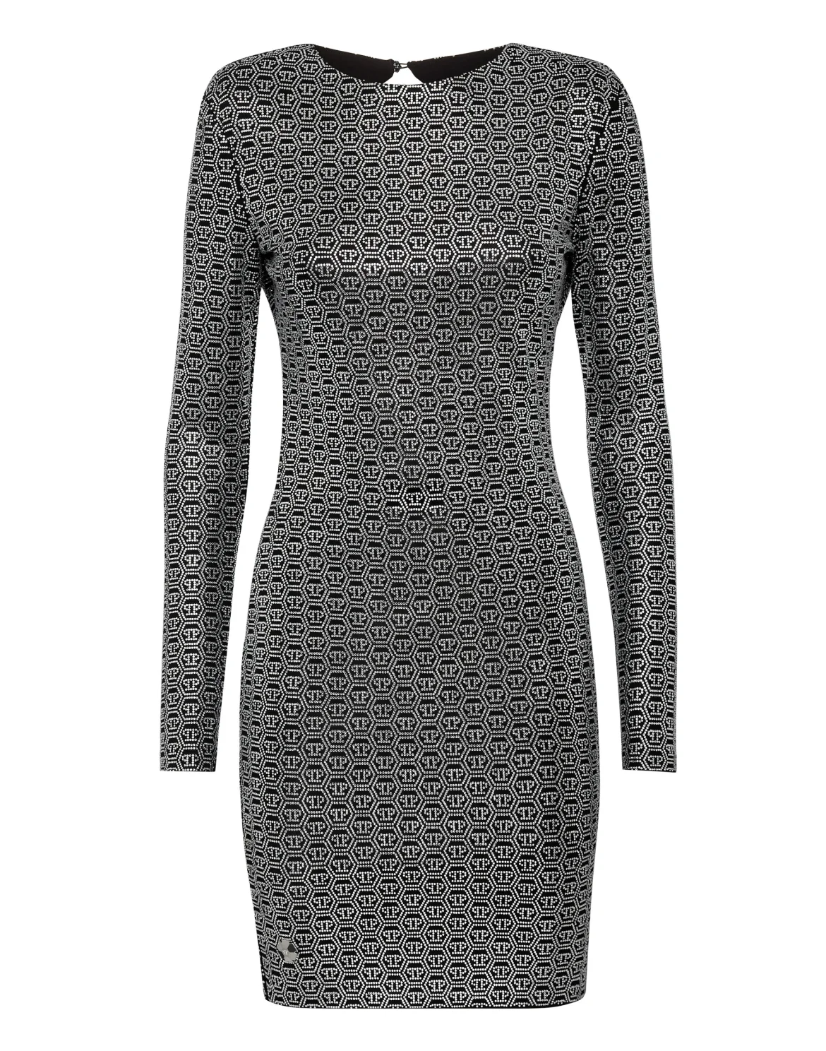 Mini Dress LS Crystal with Crystals, цвет: Черный