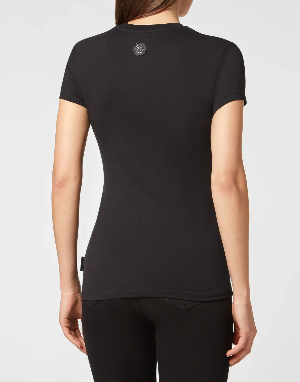 T-shirt Round Neck SS PP Duck with Crystals, цвет: Черный